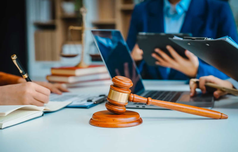 Gavel on a desk