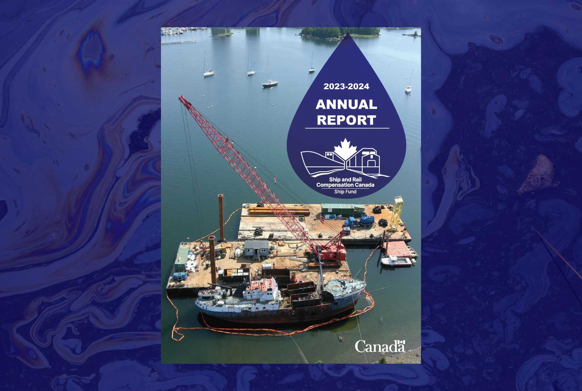 Cover of the 2024 Shipping Report featuring a cargo ship at sea.