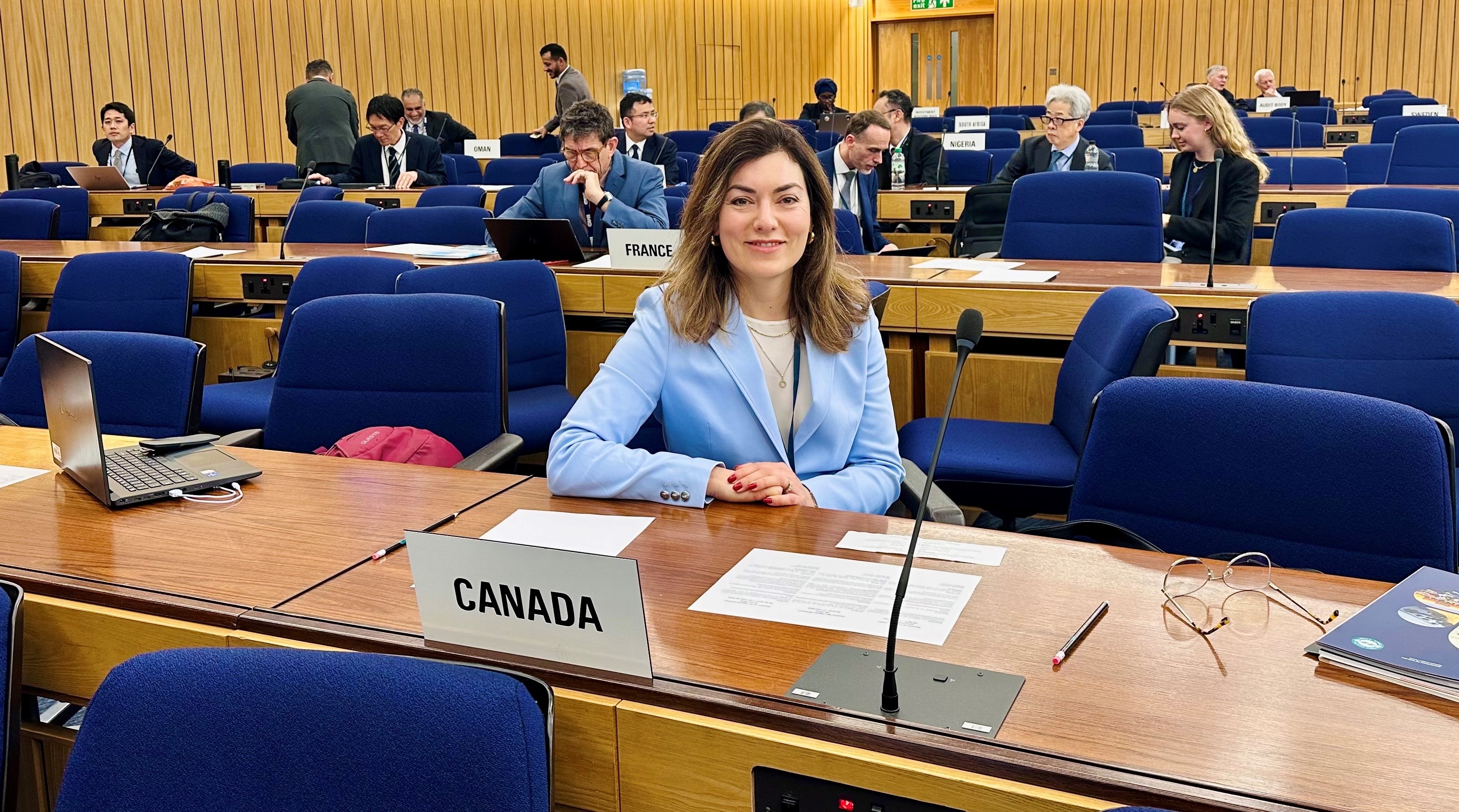 Caroline during the meetings IOPC Funds governing bodies